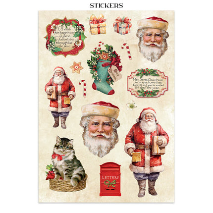 Stamperia - Classic Christmas - Junk journal stickers, cut-outs, backgrounds
