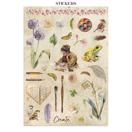 Stamperia - All Around - Junk journal stickers, cut-outs, backgrounds