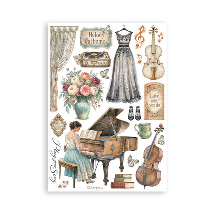 Stamperia - Symphony - A5 Washi Pad