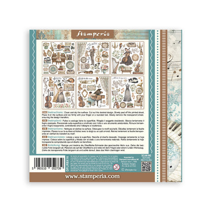 Stamperia - Symphony - Rub-On Kit - 6/Pkg