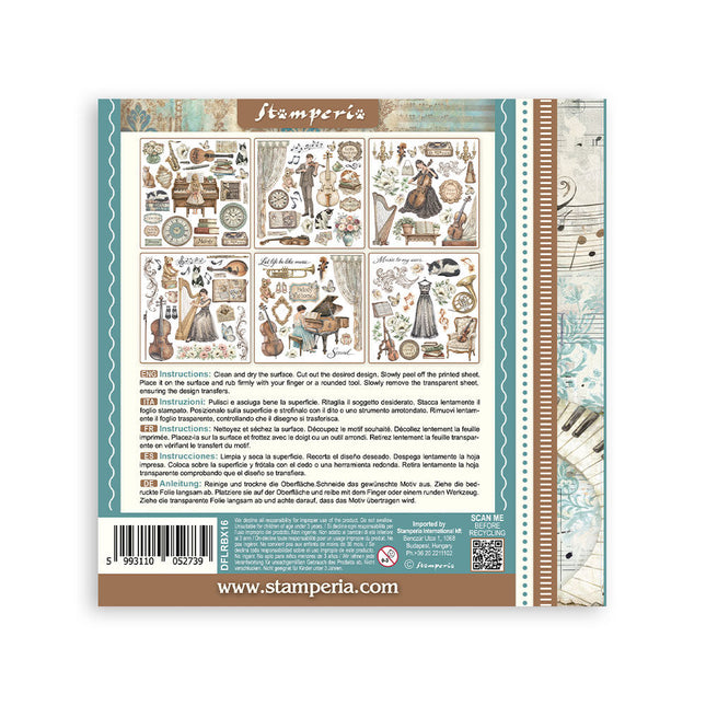 Stamperia - Symphony - Rub-On Kit - 6/Pkg