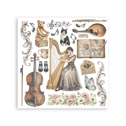Stamperia - Symphony - Rub-On Kit - 6/Pkg
