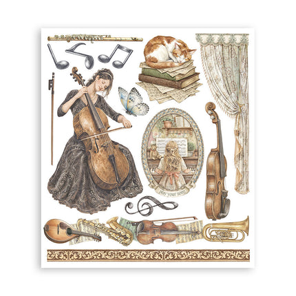 Stamperia - Symphony - Rub-On Selection - 6/Pkg