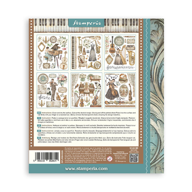 Stamperia - Symphony - Rub-On Selection - 6/Pkg