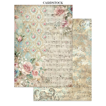 Stamperia - Symphony - Junk journal stickers, cut-outs, backgrounds