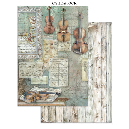 Stamperia - Symphony - Junk journal stickers, cut-outs, backgrounds