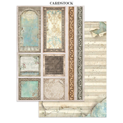 Stamperia - Symphony - Junk journal stickers, cut-outs, backgrounds