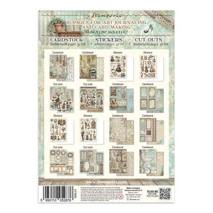 Stamperia - Symphony - Junk journal stickers, cut-outs, backgrounds