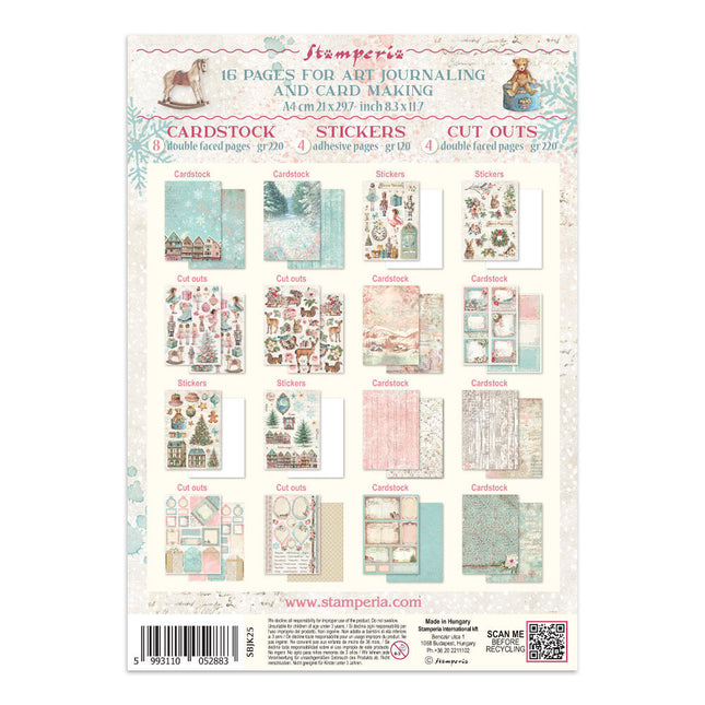 Stamperia - Winter Magic - Junk journal stickers, cut-outs, backgrounds