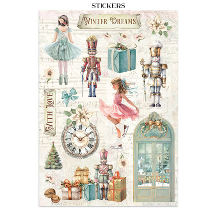 Stamperia - Winter Magic - Junk journal stickers, cut-outs, backgrounds
