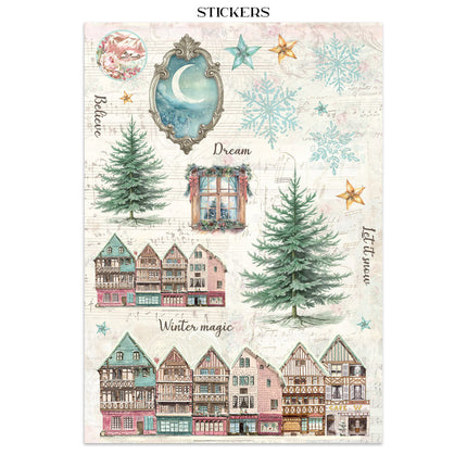 Stamperia - Winter Magic - Junk journal stickers, cut-outs, backgrounds