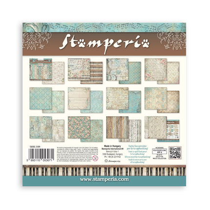 Stamperia - Symphony Backgrounds - 12x12 Paper Pad