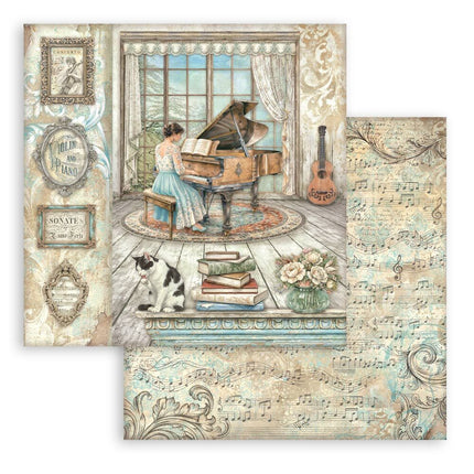 Stamperia - Symphony - 8x8 Paper Pad