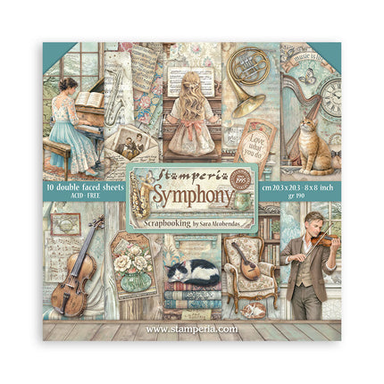 Stamperia - Symphony - 8x8 Paper Pad