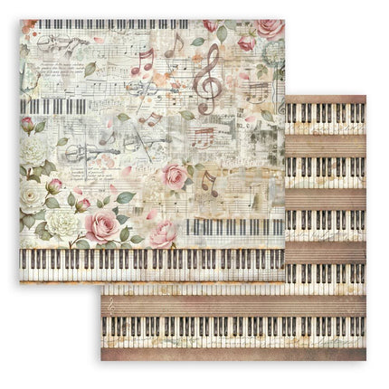 Stamperia - Symphony Backgrounds - 8x8 Paper Pad