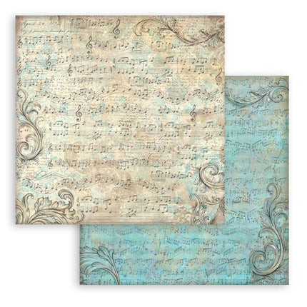 Stamperia - Symphony Backgrounds - 8x8 Paper Pad