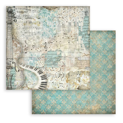 Stamperia - Symphony Backgrounds - 8x8 Paper Pad