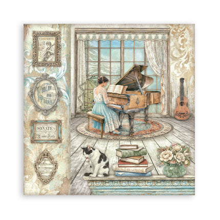 Stamperia - Symphony - Maxi 8x8 Paper Pad
