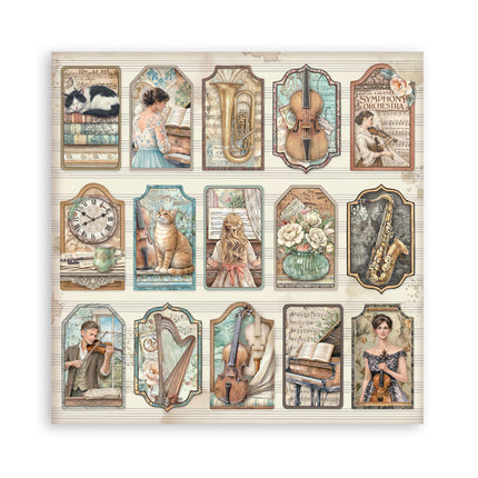 Stamperia - Symphony - Maxi 8x8 Paper Pad