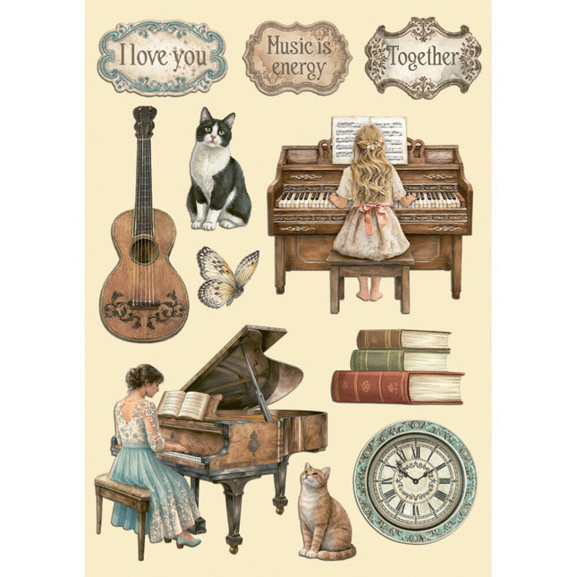 Stamperia - Symphony - A5 Wooden Shapes