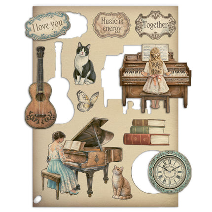 Stamperia - Symphony - A5 Wooden Shapes