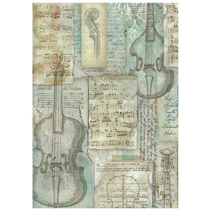 Stamperia - Symphony - Background Rice paper A6 8 sheets