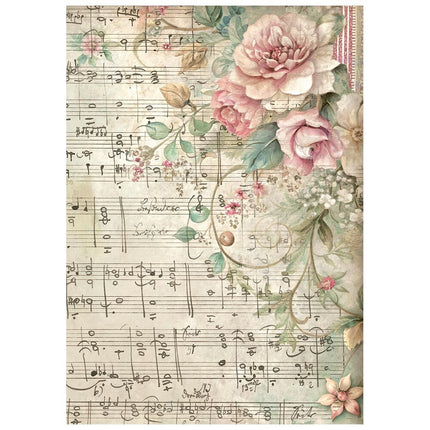 Stamperia - Symphony - Background Rice paper A6 8 sheets