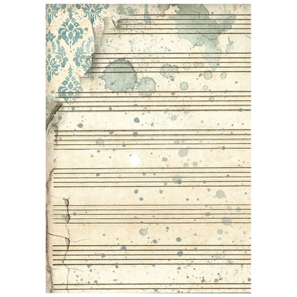 Stamperia - Symphony - Background Rice paper A6 8 sheets