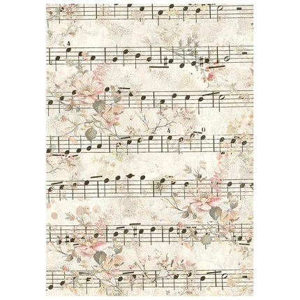 Stamperia - Symphony - Background Rice paper A6 8 sheets