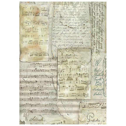 Stamperia - Symphony - Background Rice paper A6 8 sheets