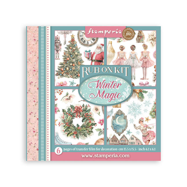 Stamperia - Winter Magic - Rub-On Kit - 6/Pkg
