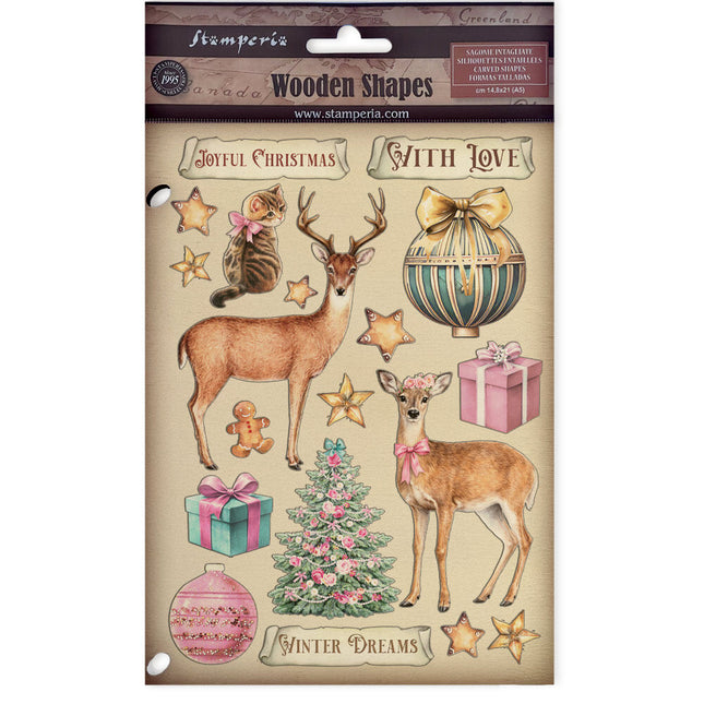 Stamperia - Winter Magic - A5 Wooden Shapes