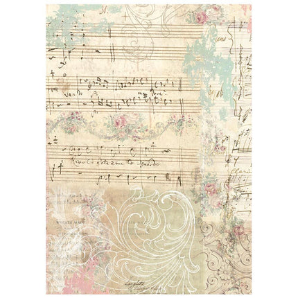 Stamperia - Winter Magic - Background Rice paper A6 8 sheets