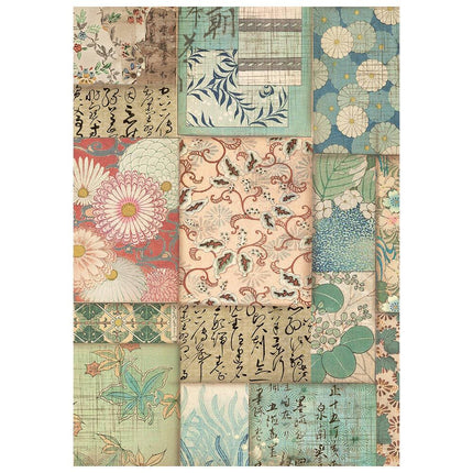 Stamperia - Oriental Garden - Background Rice paper A6 8 sheets