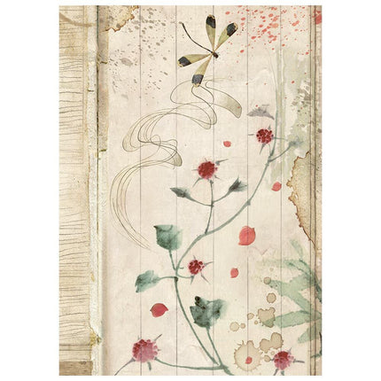 Stamperia - Oriental Garden - Background Rice paper A6 8 sheets