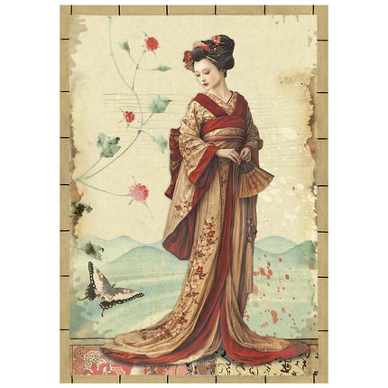 Stamperia - Orriental Garden - Mini Rice paper A6 8 sheets