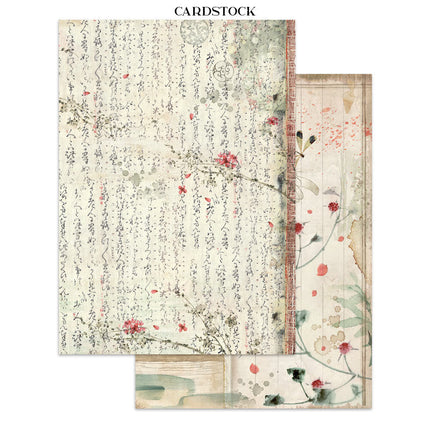 Stamperia - Oriental Garden - Junk journal stickers, cut-outs, backgrounds