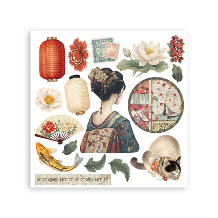 Stamperia - Oriental Garden - Rub-On Kit - 6/Pkg