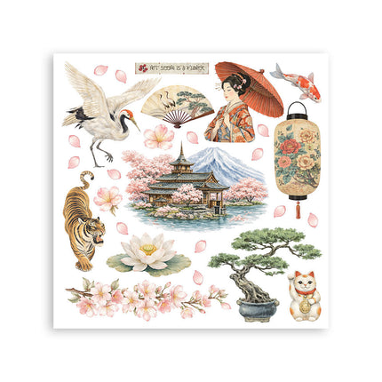 Stamperia - Oriental Garden - Rub-On Kit - 6/Pkg