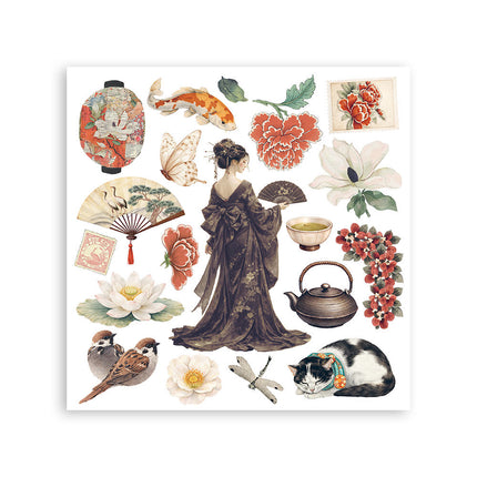 Stamperia - Oriental Garden - Rub-On Kit - 6/Pkg