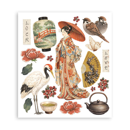 Stamperia - Oriental Garden - Rub-On Selection - 6/Pkg