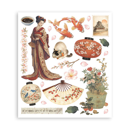 Stamperia - Oriental Garden - Rub-On Selection - 6/Pkg