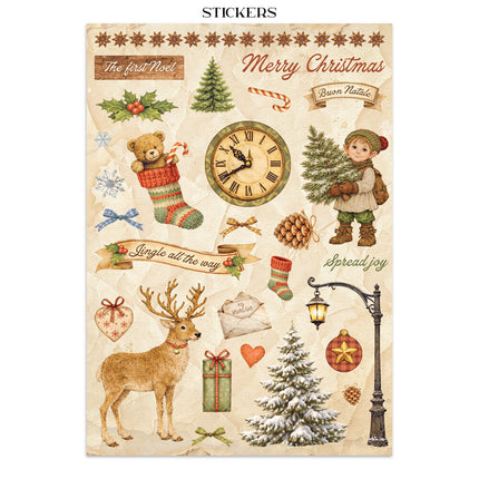 Stamperia - Silent Night - Junk journal stickers, cut-outs, backgrounds