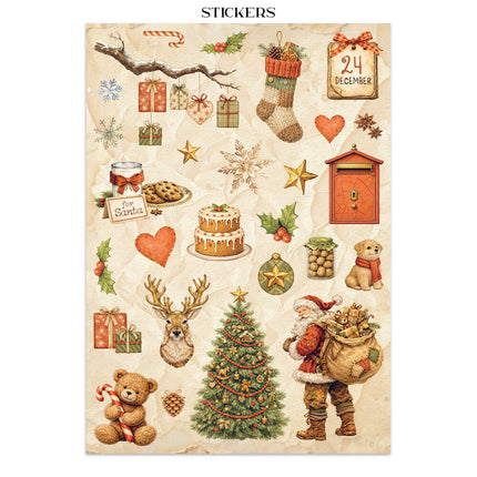 Stamperia - Silent Night - Junk journal stickers, cut-outs, backgrounds