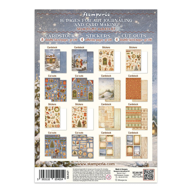 Stamperia - Silent Night - Junk journal stickers, cut-outs, backgrounds