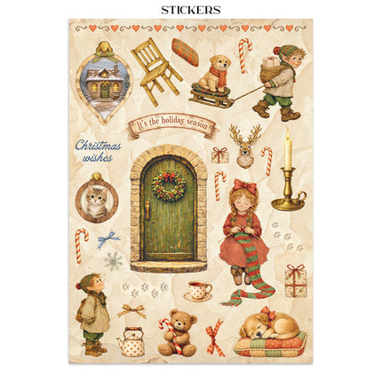 Stamperia - Silent Night - Junk journal stickers, cut-outs, backgrounds