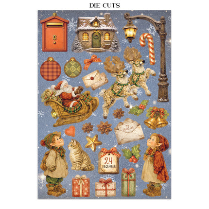 Stamperia - Silent Night - Junk journal stickers, cut-outs, backgrounds
