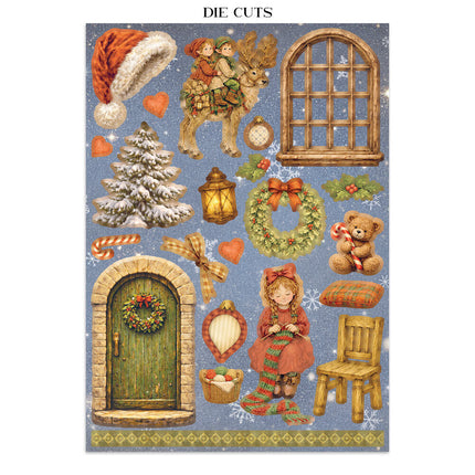 Stamperia - Silent Night - Junk journal stickers, cut-outs, backgrounds