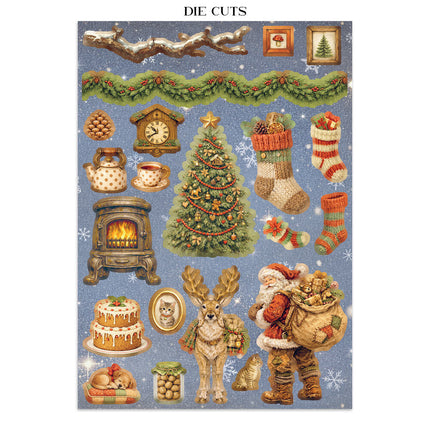 Stamperia - Silent Night - Junk journal stickers, cut-outs, backgrounds