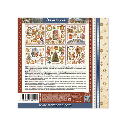 Stamperia - Silent Night - Rub-On Kit - 6/Pkg